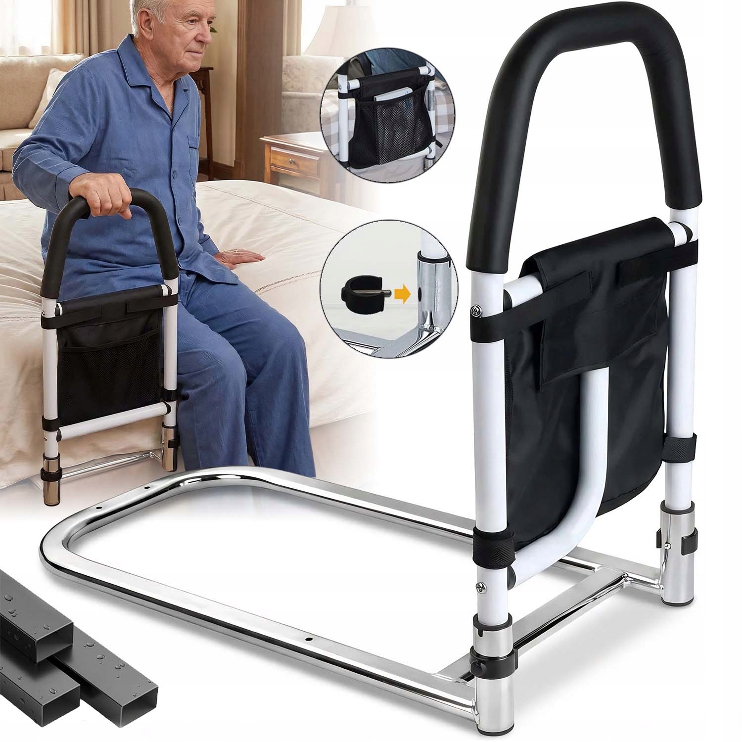 Uchwyt Boczny Łóżka Ochronna Poręcz Barierka Zabezpieczająca Uniwersalna