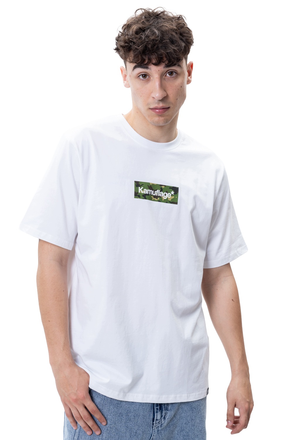 Tričko Kamuflage Boxlogo Military S bílé