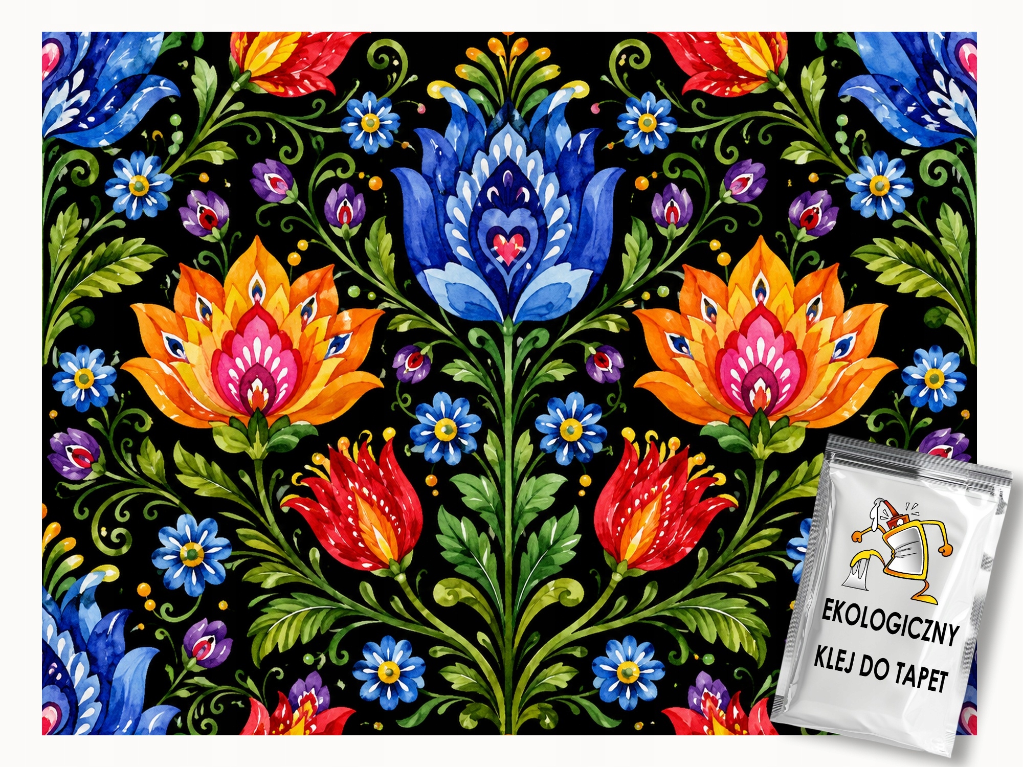 Fototapeta Flizelina Etno Folk Polska Lowicz Vystřihovánka Retro 350x250 110g