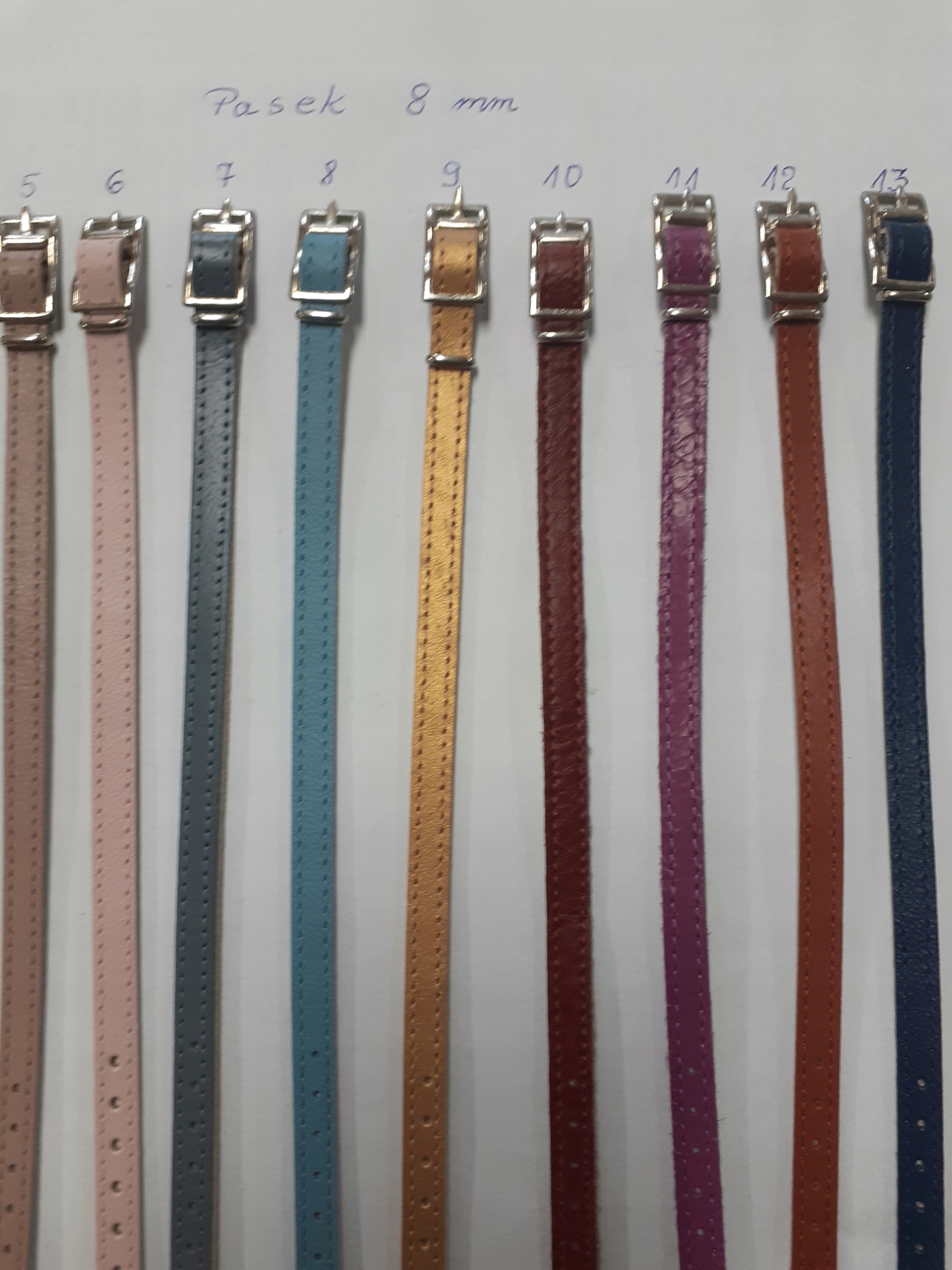 

Pasek do zegarka przeciągany pojedyńczy 8mm skóra