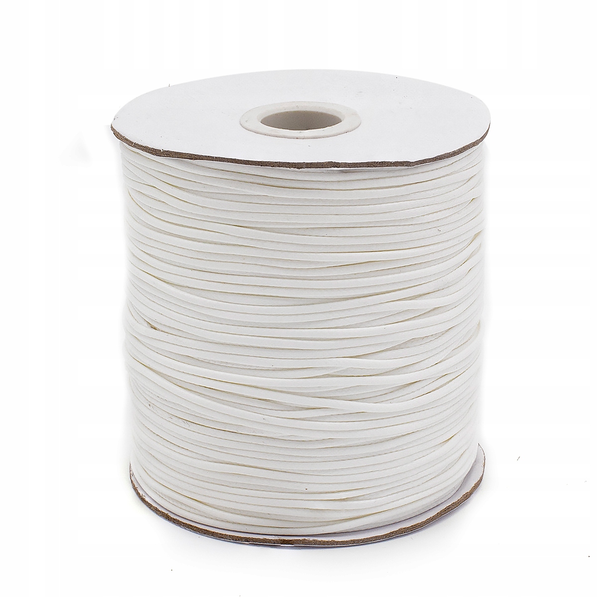 Korejská šňůra Voskovaná Polyester, Krémová Bílá, 1.5mm, 165m/cívka