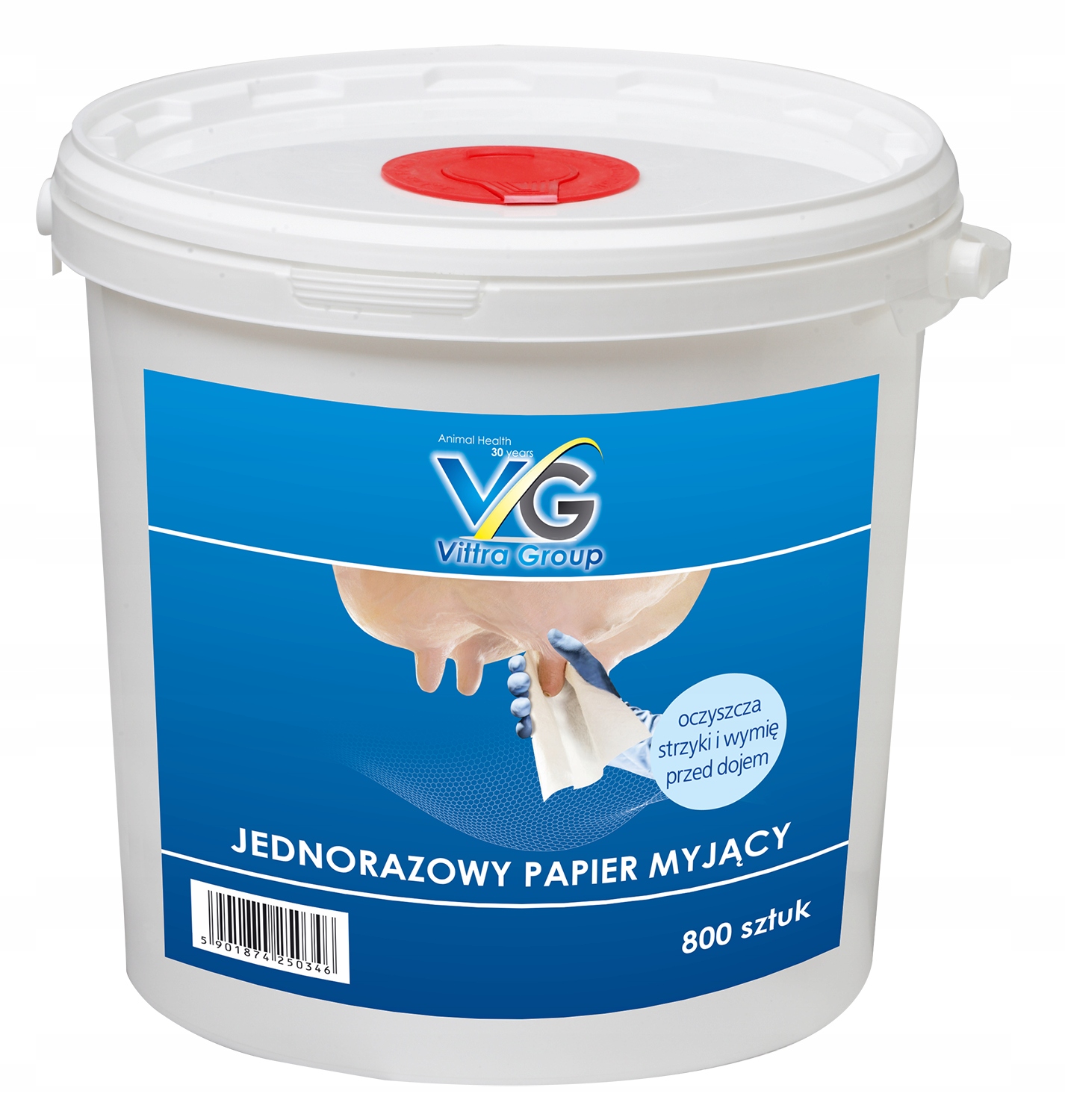 Ręczniki myjąco-dezynfekujące wymiona 800st Vittra