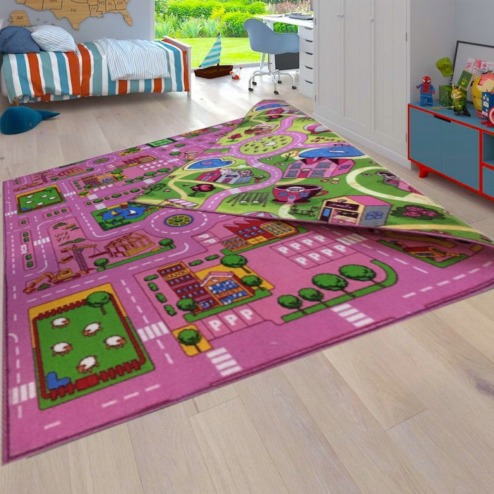 

Dywan miasto ulice dwustronny Różowe ulice 120x200