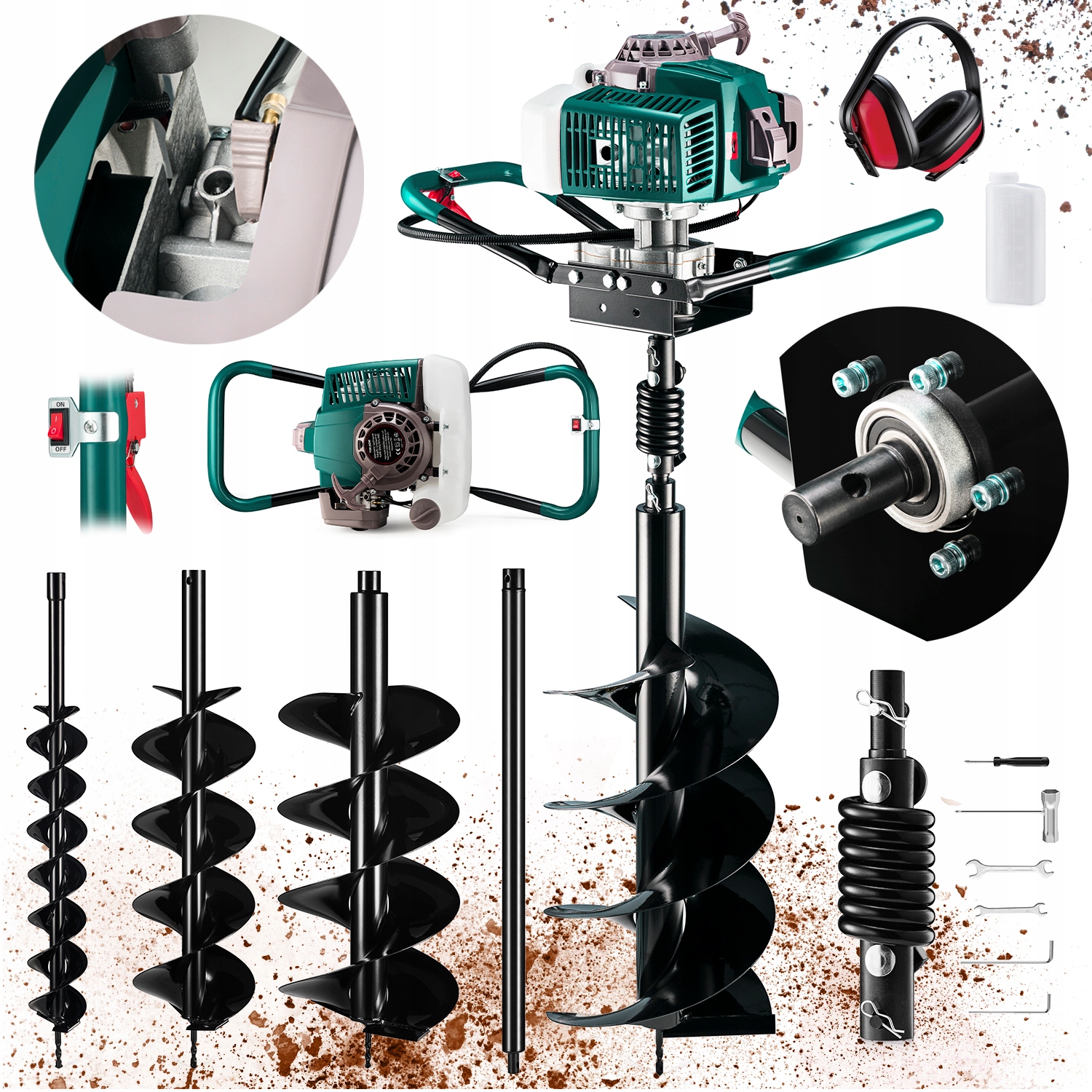 WIERTNICA GLEBOWA SPALINOWA ŚWIDER SPALINOWY DO ZIEMI 3 WIERTŁA PRZEDŁUŻKA