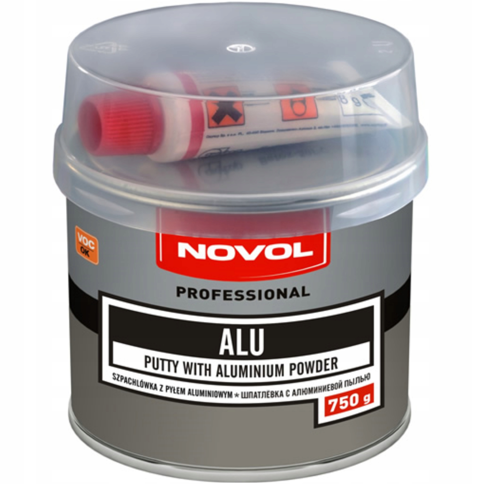 Novol Szpachlówka Alu z pyłem aluminiowym 750g.