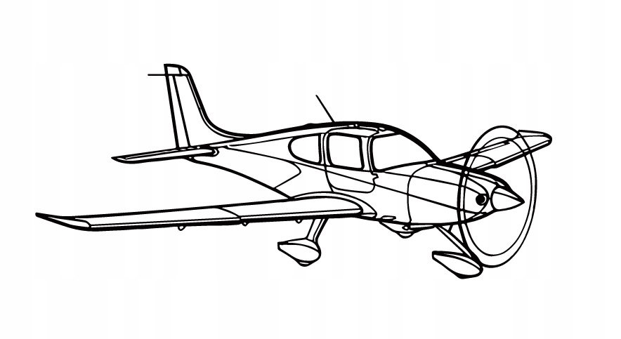 nástěnná dekorace Obraz Letadlo SR22 G2 Přední část Angle