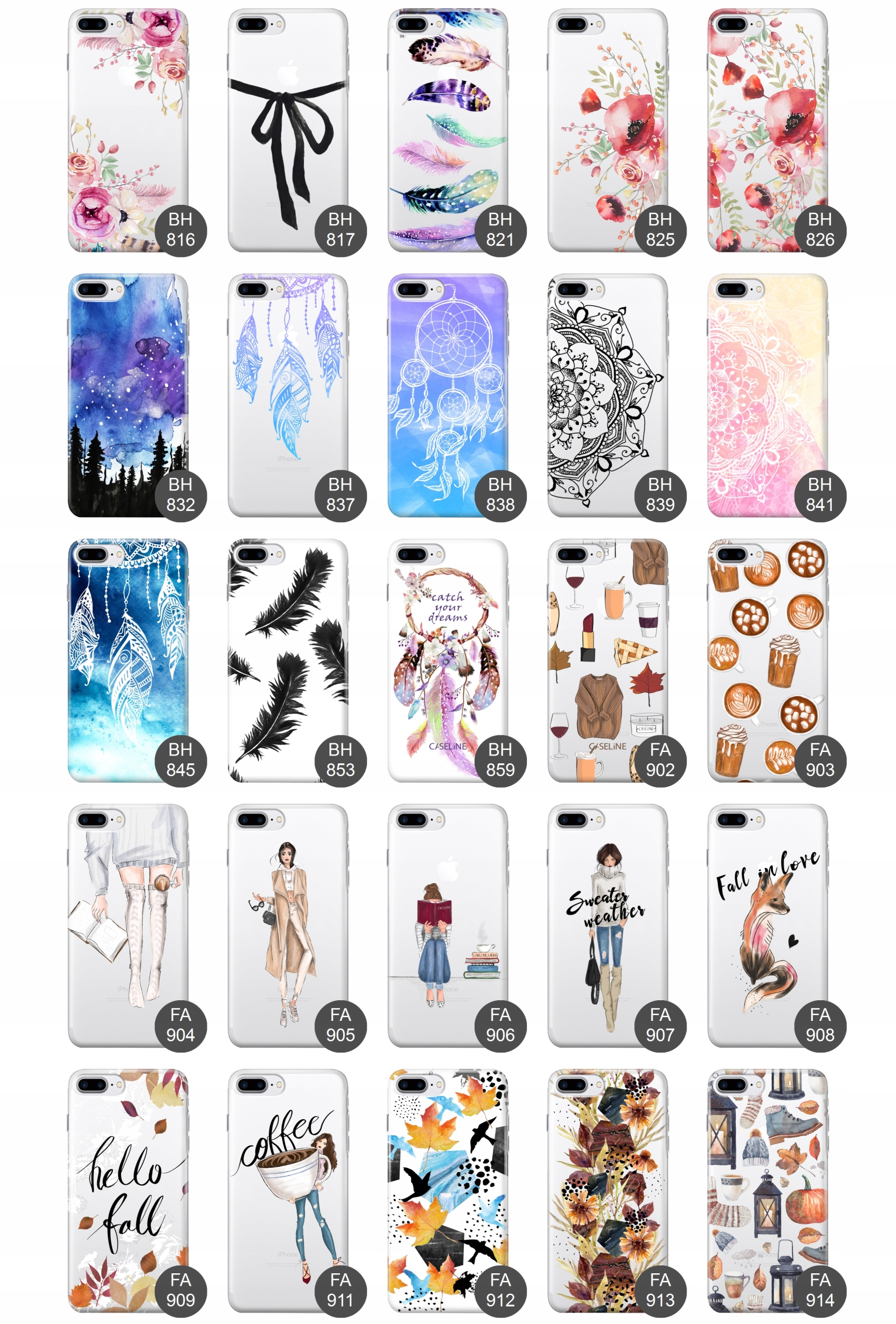 Etui do iPHONE 7 PLUS case guma wzory