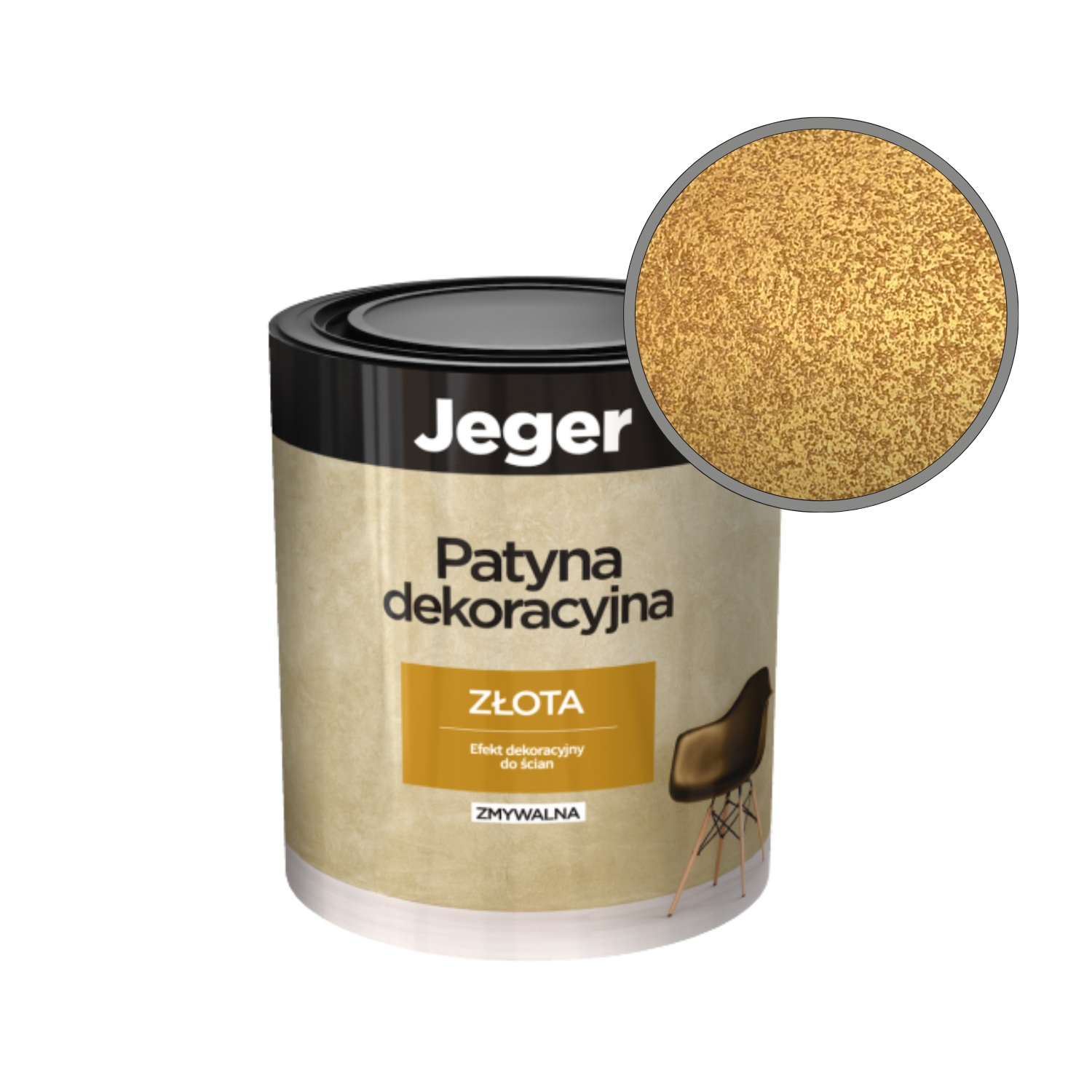 Patyna Dekoracyjna Subtelny Perłowy Efekt na Ściany i Sufity 0,75L Złota