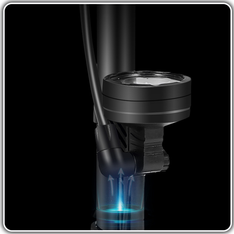 STACJONARNA POMPKA ROWEROWA DO ROWERU SAMOCHODOWA PODŁOGOWA Z MANOMETREM Kolor dominujący pomarańcze i czerwienie