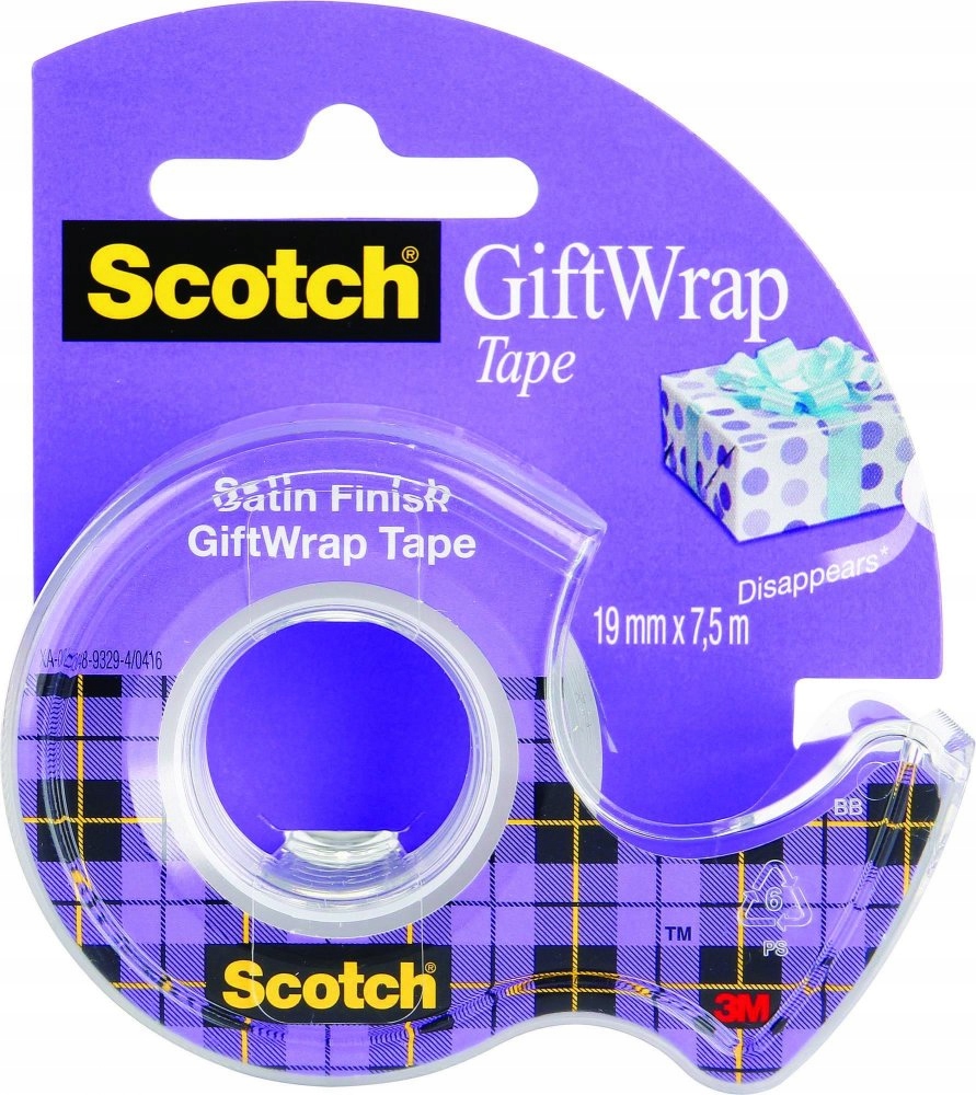

Taśma klejąca 3M Scotch Gift Wrap dyspenser 19x7,5