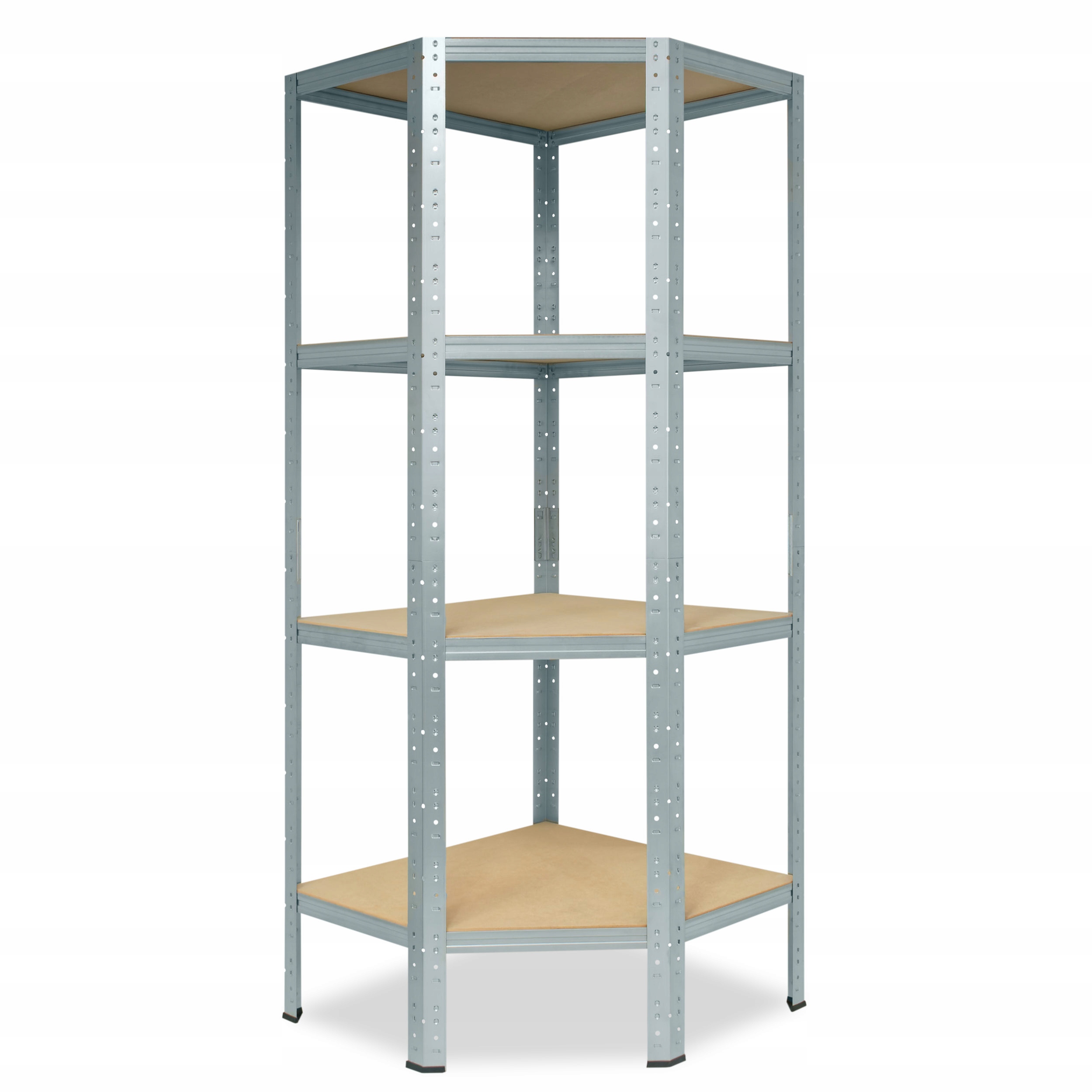 shelfplaza Home 155x70x40 cm regał narożny ocynkowany z 4 półkami