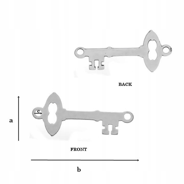CL-619/B Zawieszka Klucz 19 x 9 mm Srebro pr. 925