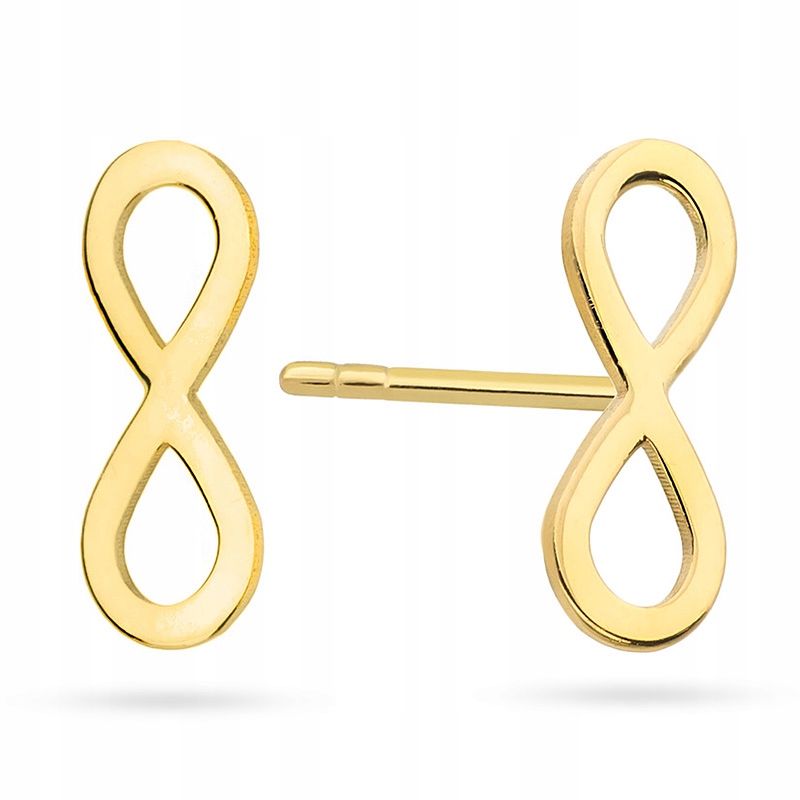 

Złote Kolczyki 585 Celebrytka Nieskończoność 14k