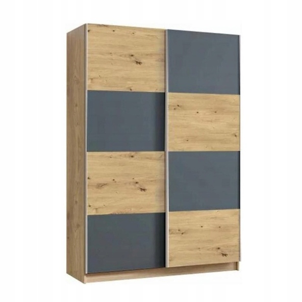 Skříň 149,5 cm posuvná šedá