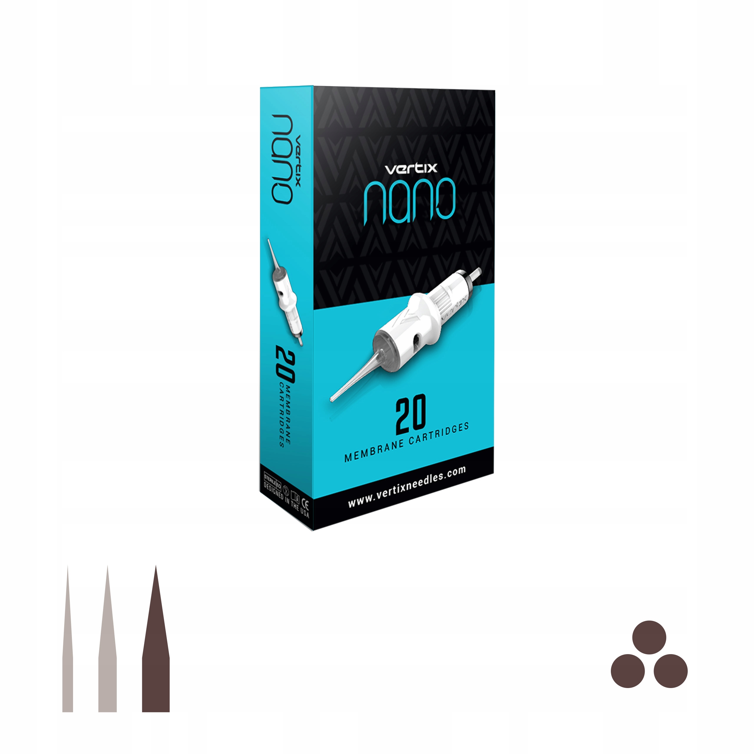 Vertix Nano cartridge jehla Pmu 3RLT 0.33 mm 20 ks