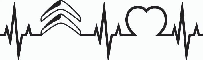 

Naklejka na auto samochód Kocham Ekg Citroen