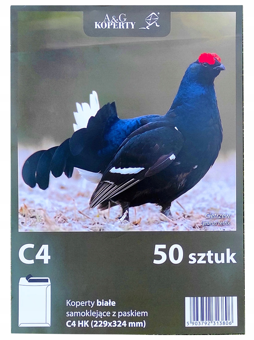

Koperty listowe biurowe C4 Hk z paskiem 50szt