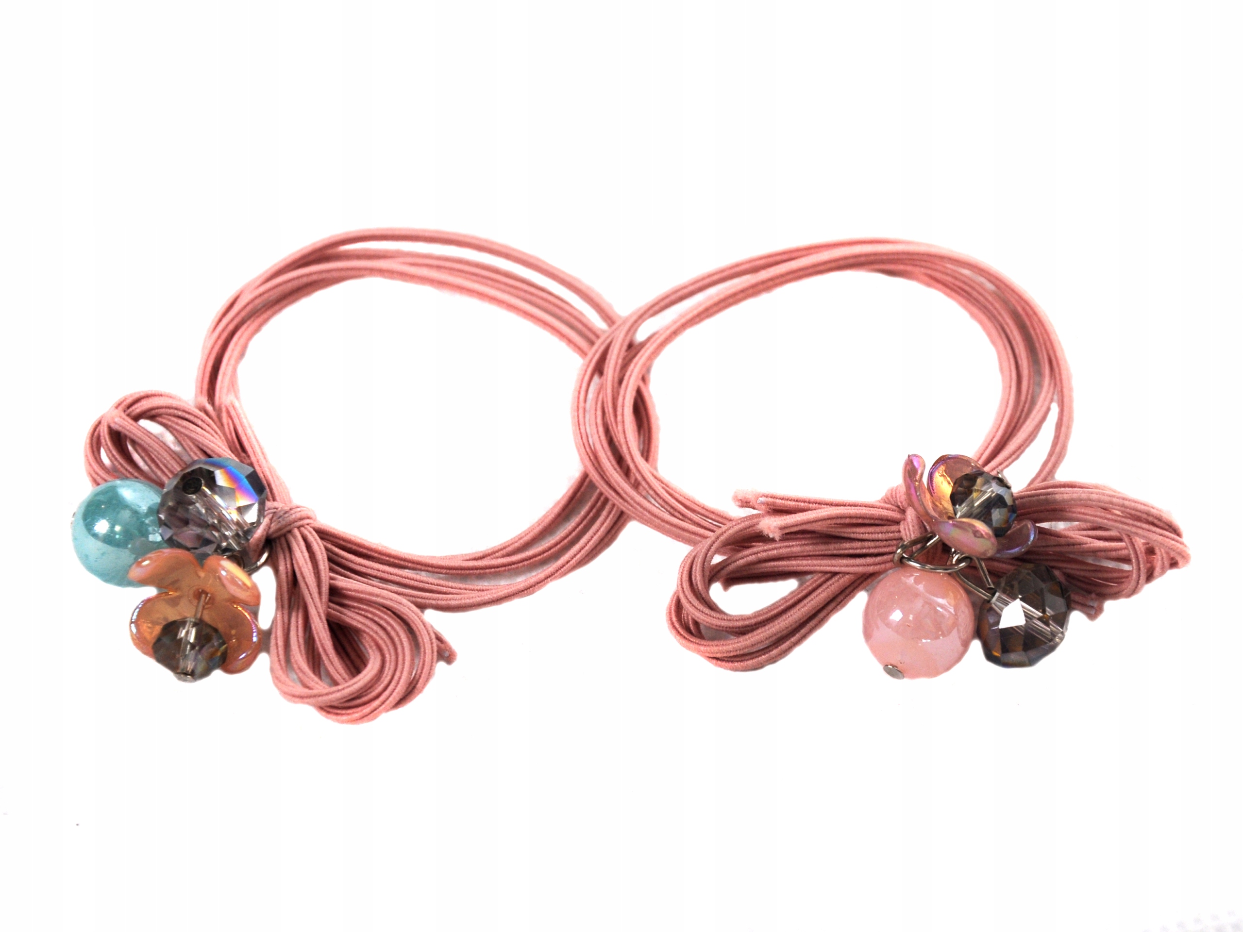 Frotki Gumki Do Włosów z Koralikami Perełkami 2szt Marka Inna marka