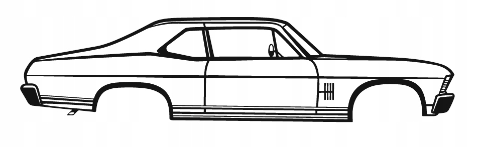 nástěnná dekorace Obraz Auto Chevrolet Nova 1970