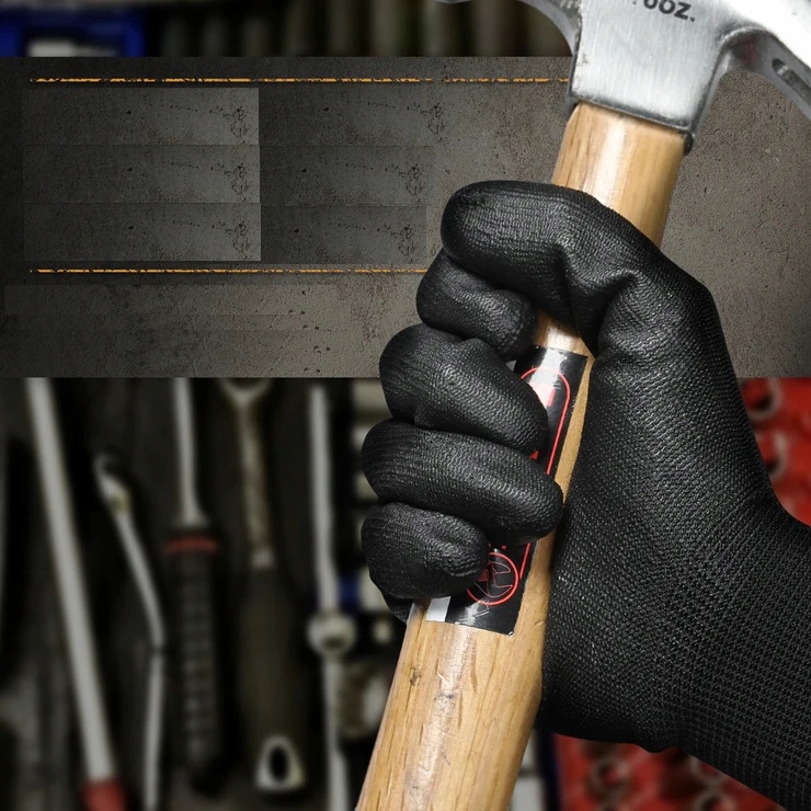 12 PAR Rękawice Robocze Rękawiczki Powlekane Czarnym Poliuretanem r.8-M Liczba sztuk w opakowaniu 24 szt.