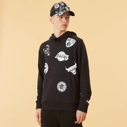 mikina New Era Nba Multi team logo hoody Nbamul Blk Velikost oblečení: L
