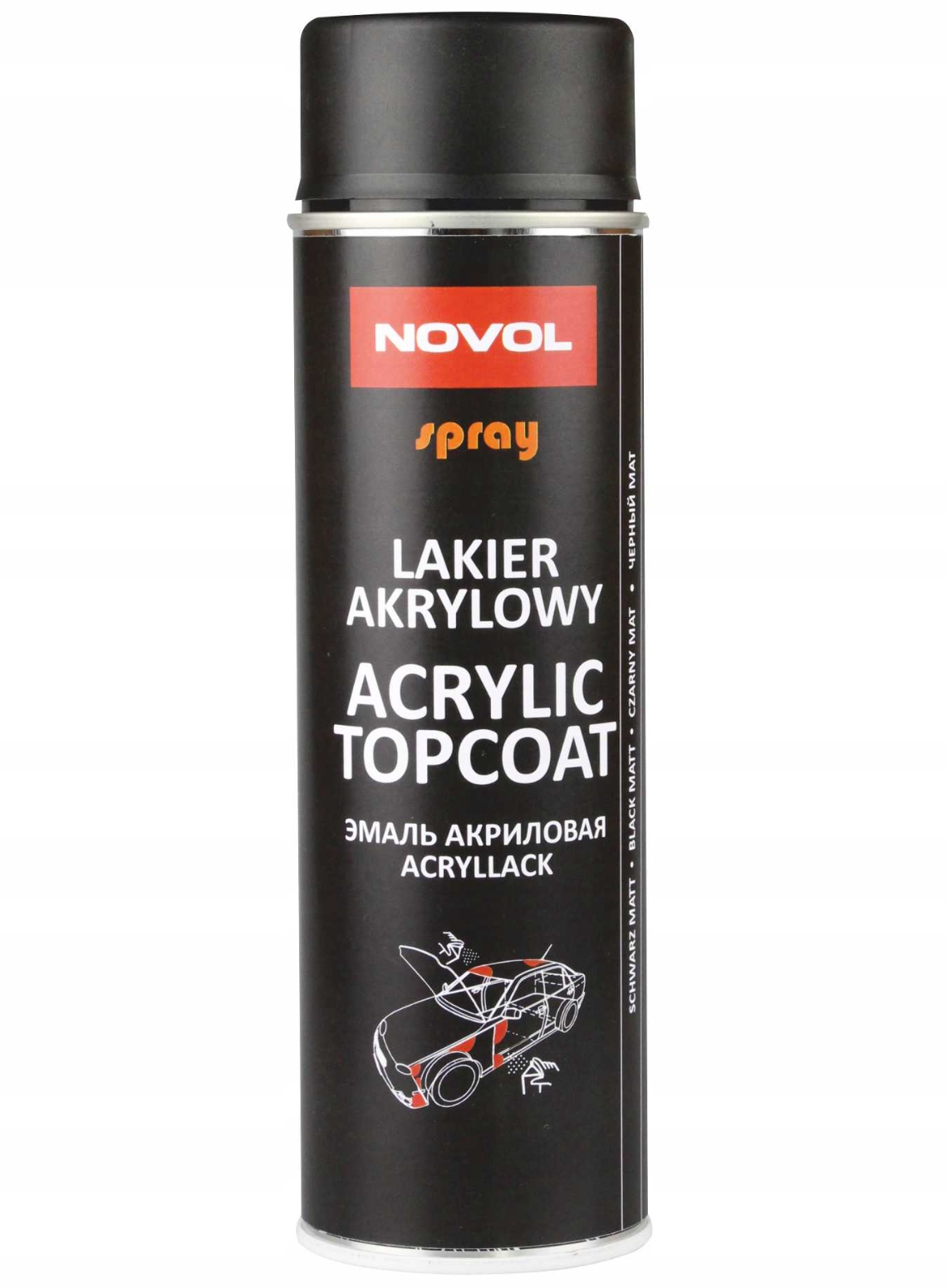 

Novol lakier akrylowy spray Czarny Mat 500 ml
