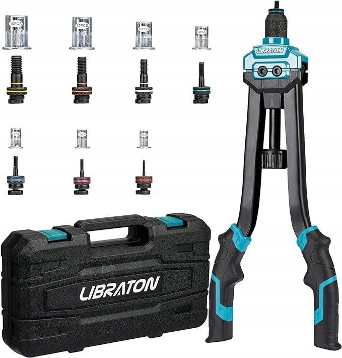 Kleště na nýtovací matice, sada na nýtování 16" v kufříku, matice Libratn