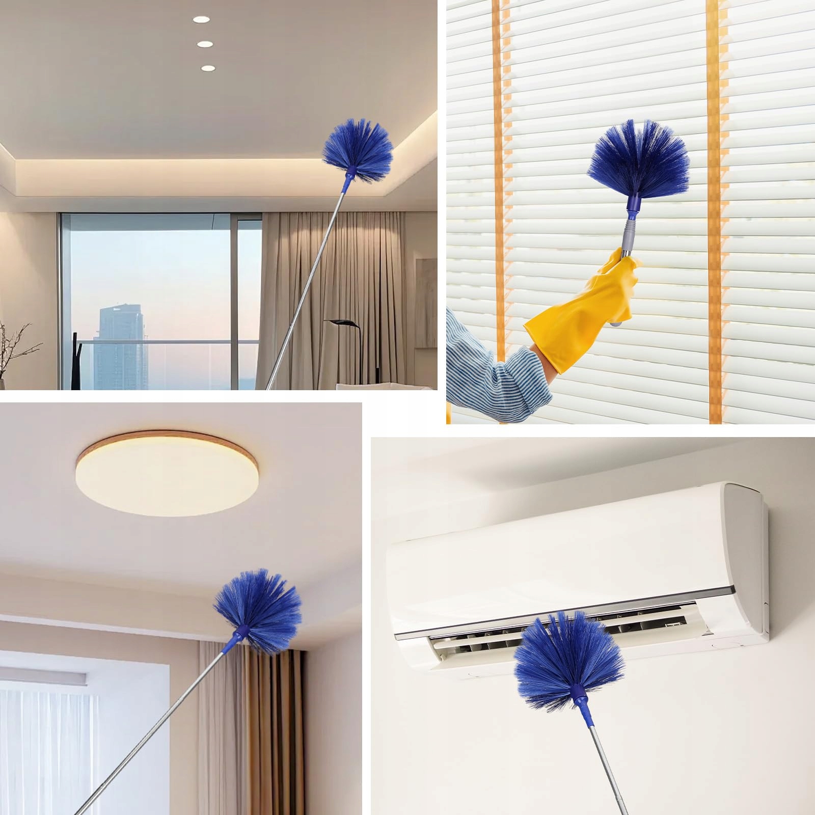 Levně Wanocean Teleskopická Omyvatelná sada 10 Ks pro prach z pavučin a stropů