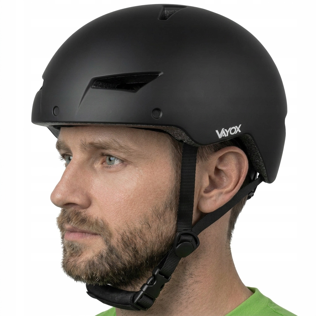 Pánská Cyklistická Helma Na Koloběžku S Možností Nastavení 55-58 cm Led Lampička Vayox