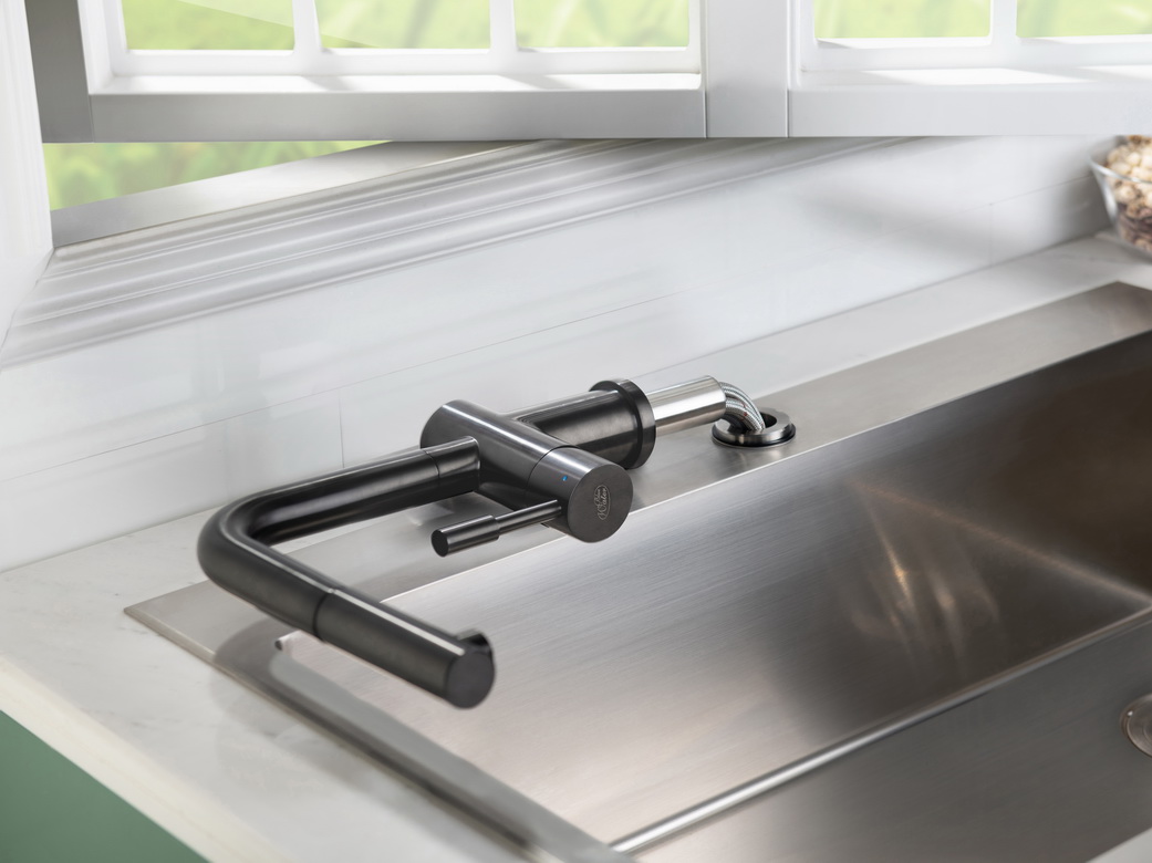 Podokenná kuchynská batéria Blue Water Corsa čierna oceľ (window)