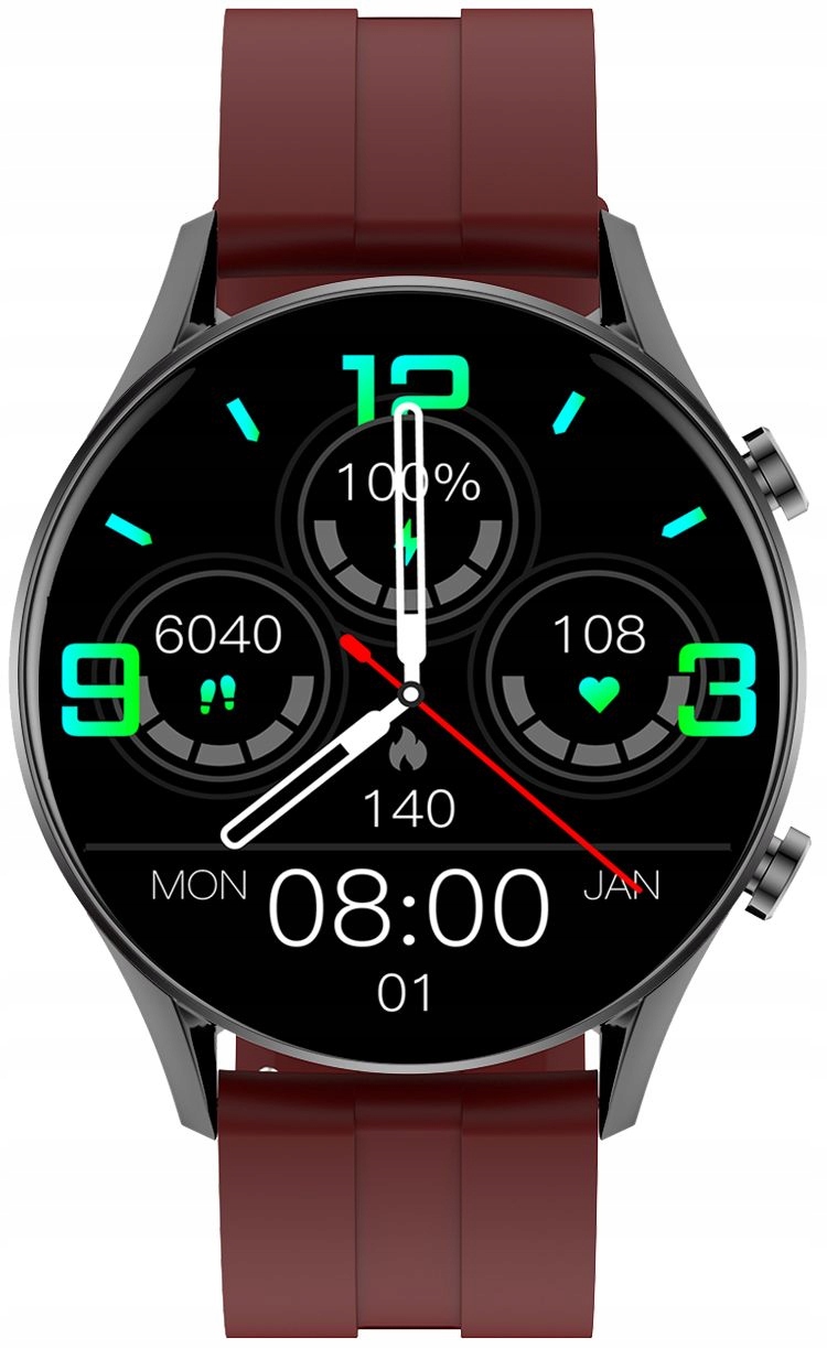 SMARTWATCH MĘSKI G. Rossi SW019-3 black/red PROWADZENIE ROZMÓW