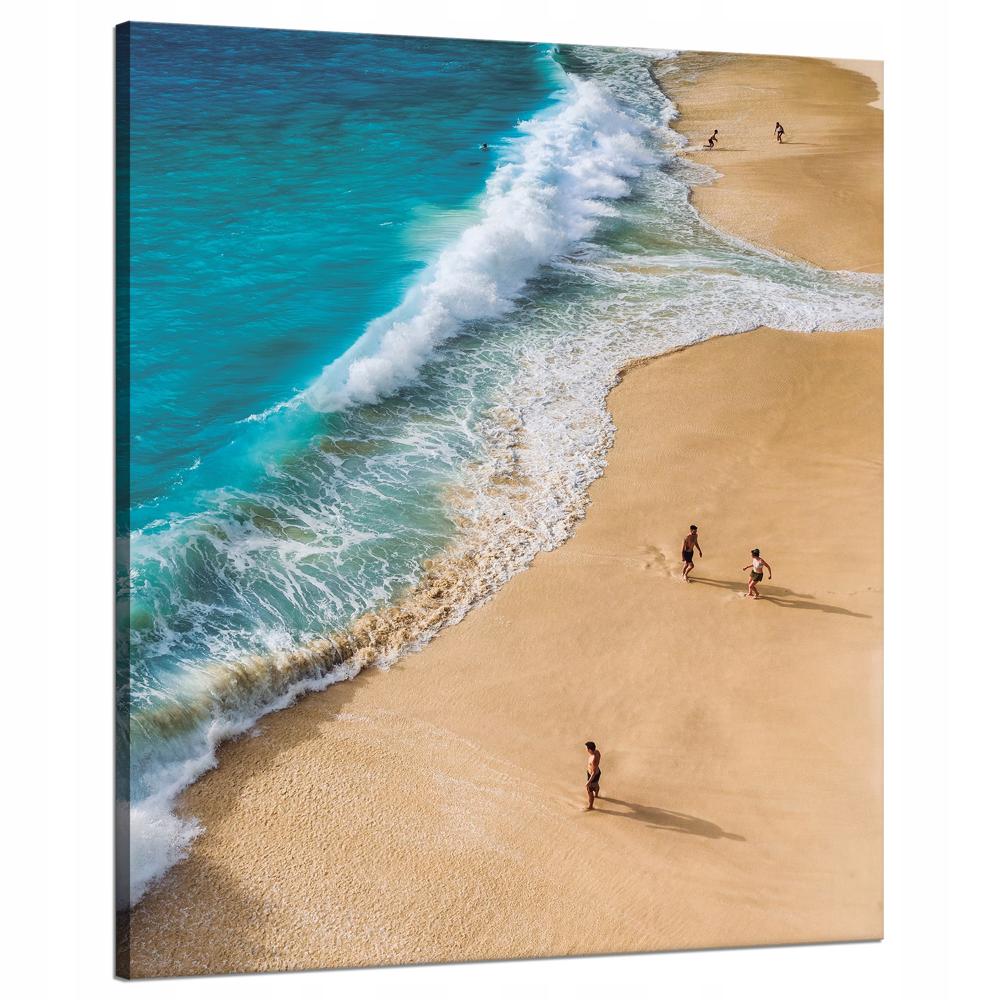Obraz na plátně Lidé na pláži Zábava Dovolená Slunce Voda 80x100 cm