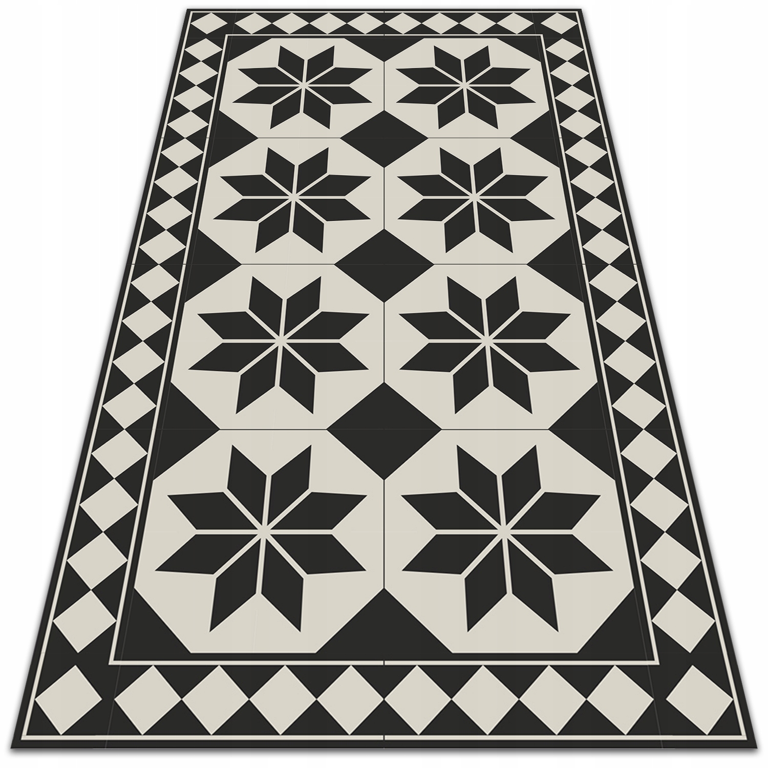 

Dywan tarasowy patio Czarno-białe gwiazdy 100x150