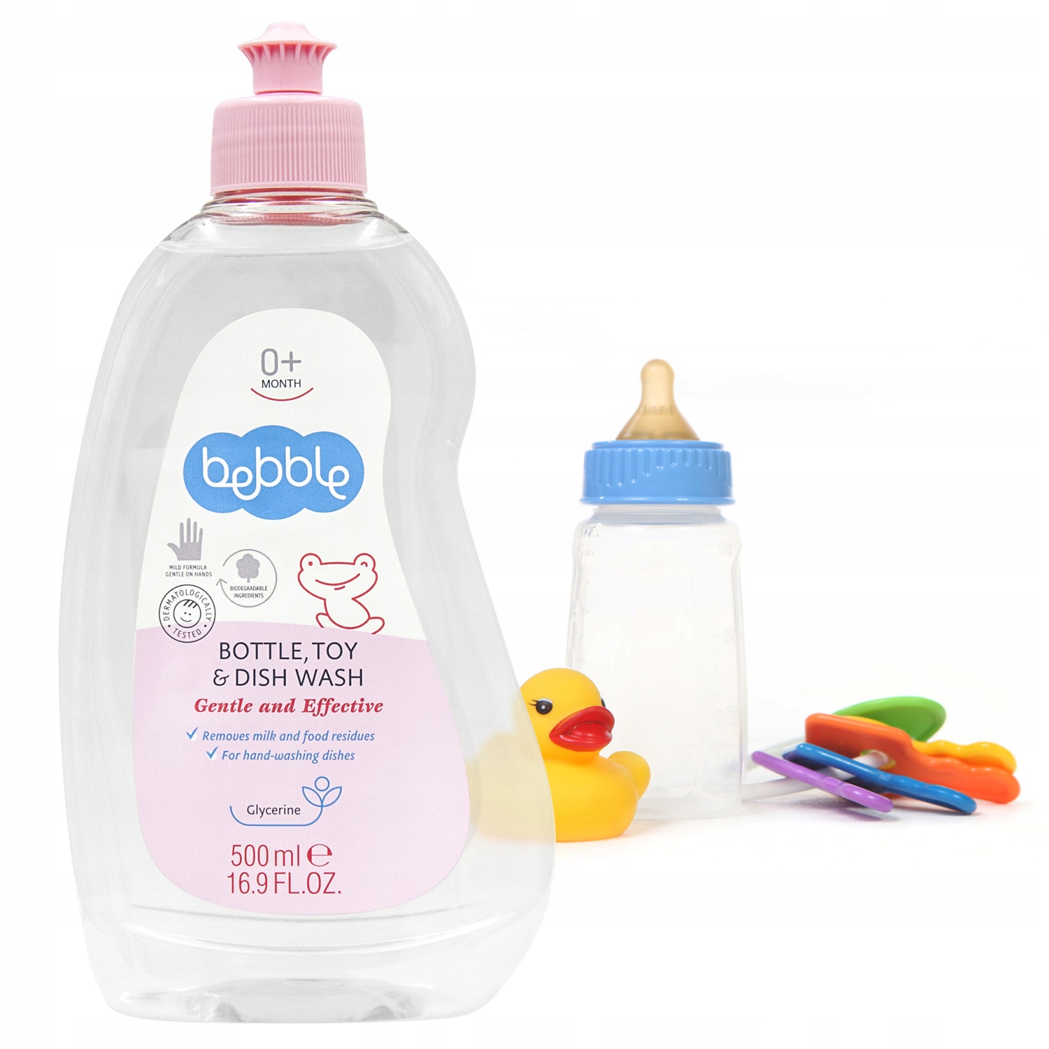 BEBBLE PŁYN DO MYCIA BUTELEK smoczków naczyń zabawek 500 ml
