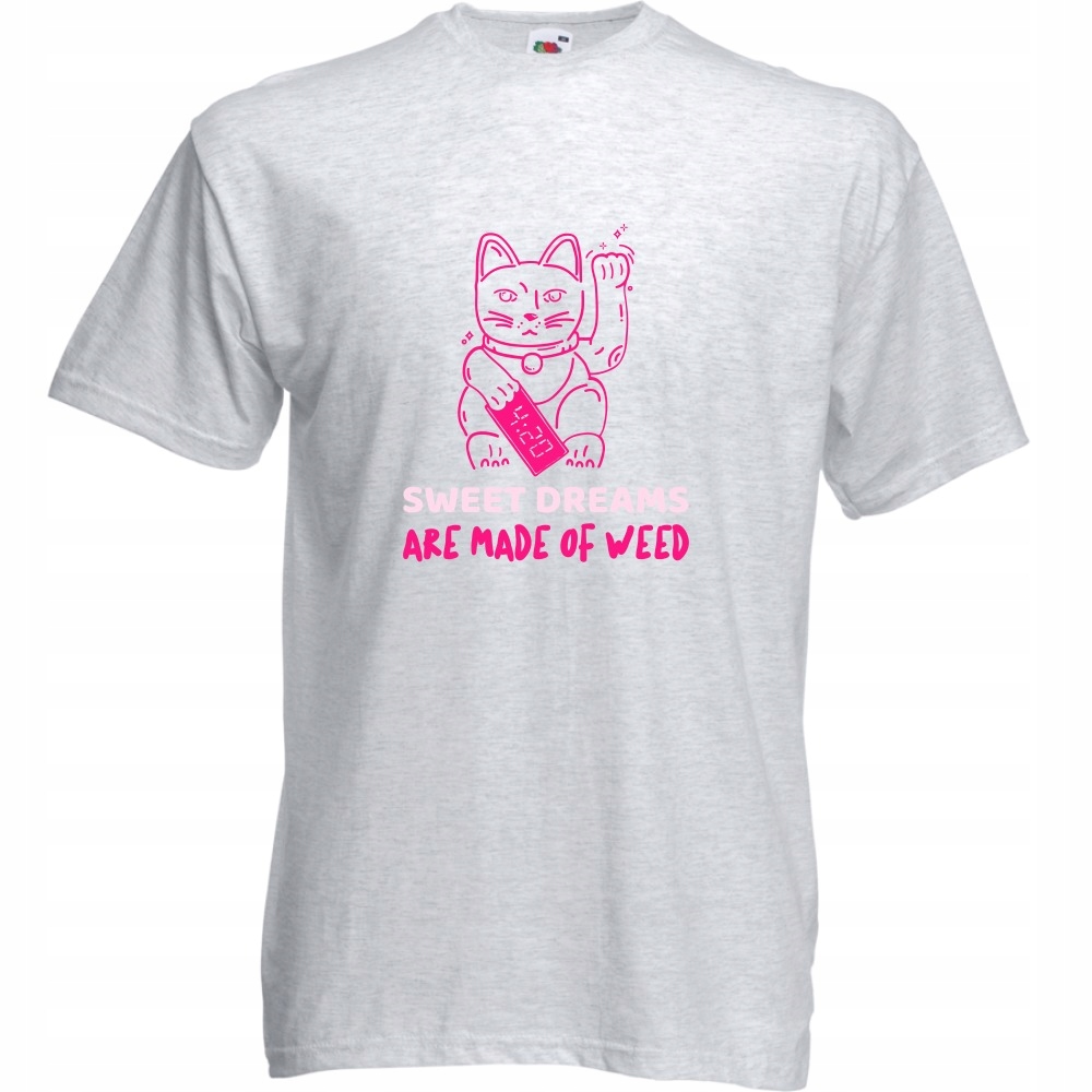 

Koszulka sweet dreams made of weed 420 S ash szara