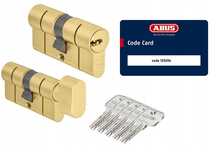 Abus sada vyvrtaných vložek C třída 30/30 G30/30 mosaz