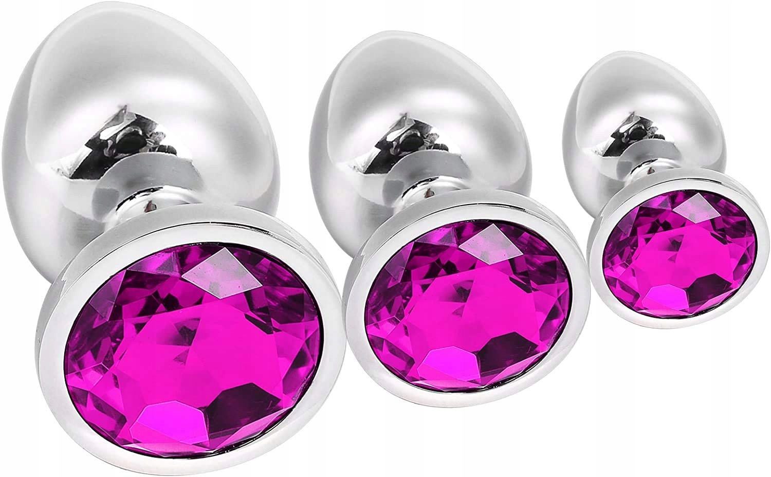 GREENPINECONE Metal Anal Plugs with Crystal Set — miniatura 4