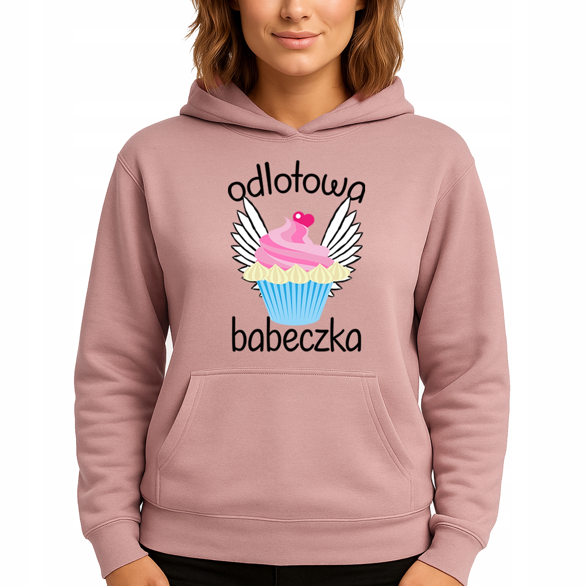 Mikina Růžová Hoodie S Kapucí Jako Dárek Odletová bábovka Vel S