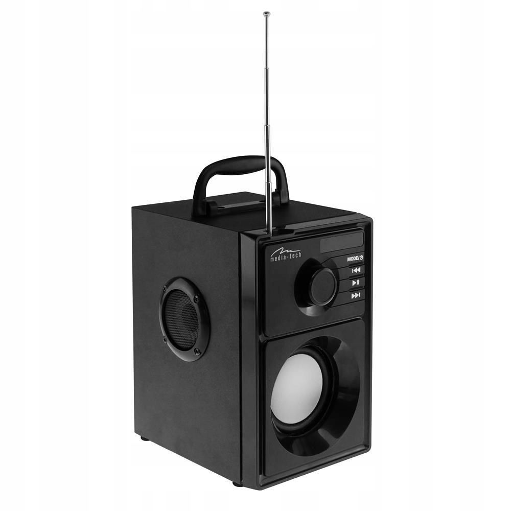 Media-tech Głośnik Bezprzewodowy Boombox Silver 15W Mrs MT3179