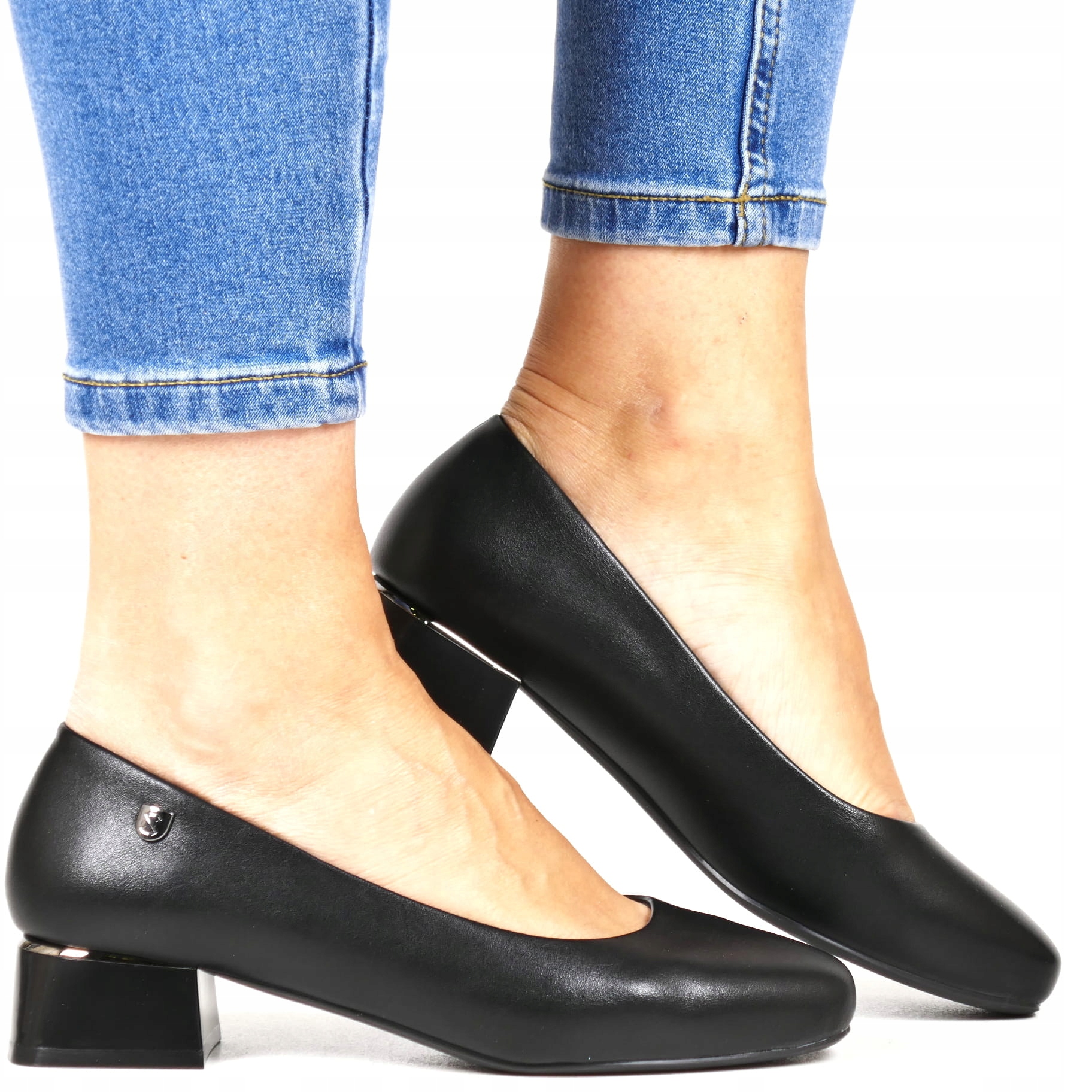 Černé Baleríny Na Nízkém Podpatku, Elegantní A Módní Měkké Lodičky