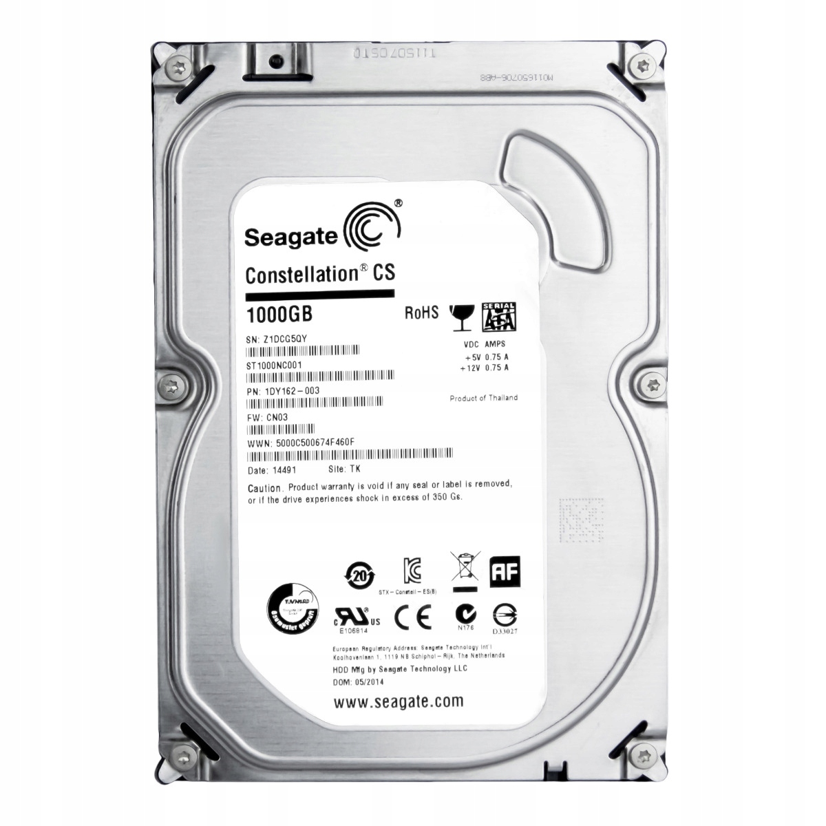 Seagate Constellation Cs 1TB 7.2K 64MB Sata III 3.5'' ST1000NC001