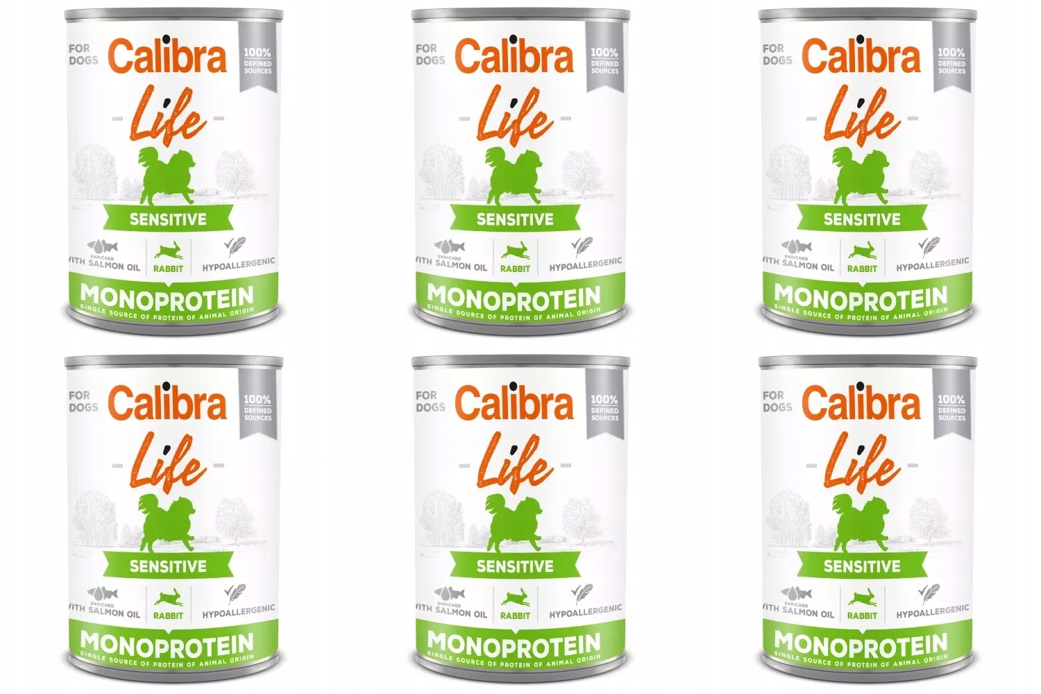 Levně Calibra Life Monoprotein Rabbit Plechovka 6 x 400 g vlhké krmivo bez obilovin Psi