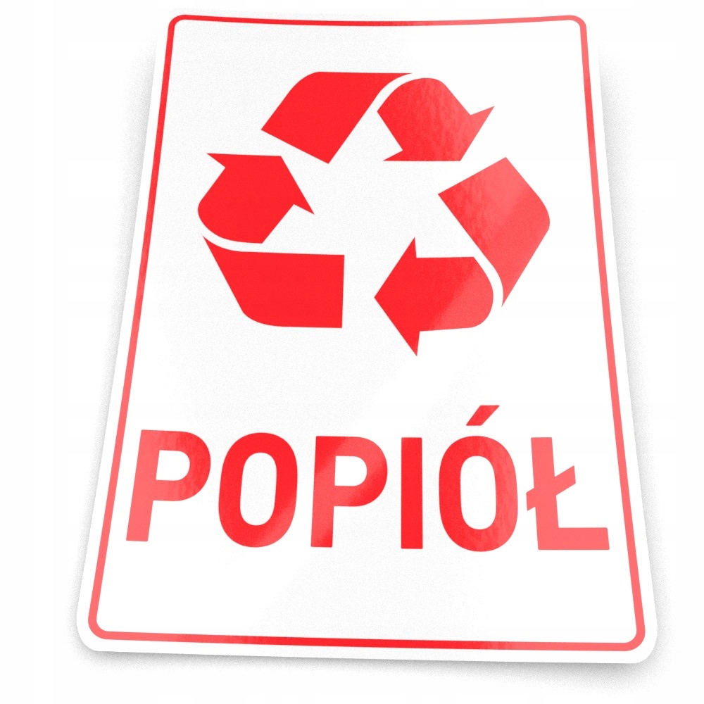 

Popiół -Naklejka na kosz segregacja śmieci 30x20cm