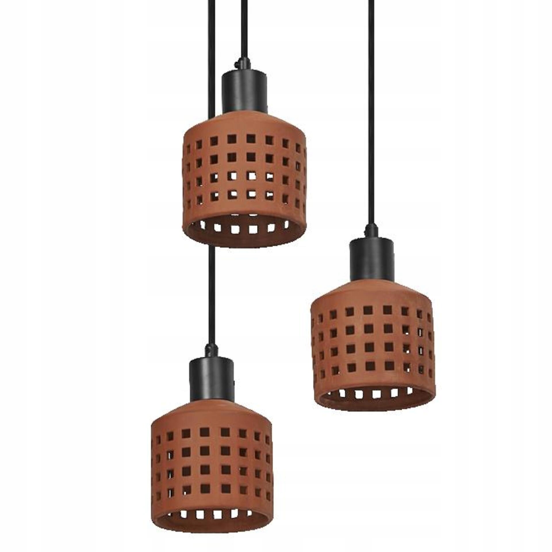Ledvance závesné svietidlo Clay Windows 3xE27 hnedé 4058075840980