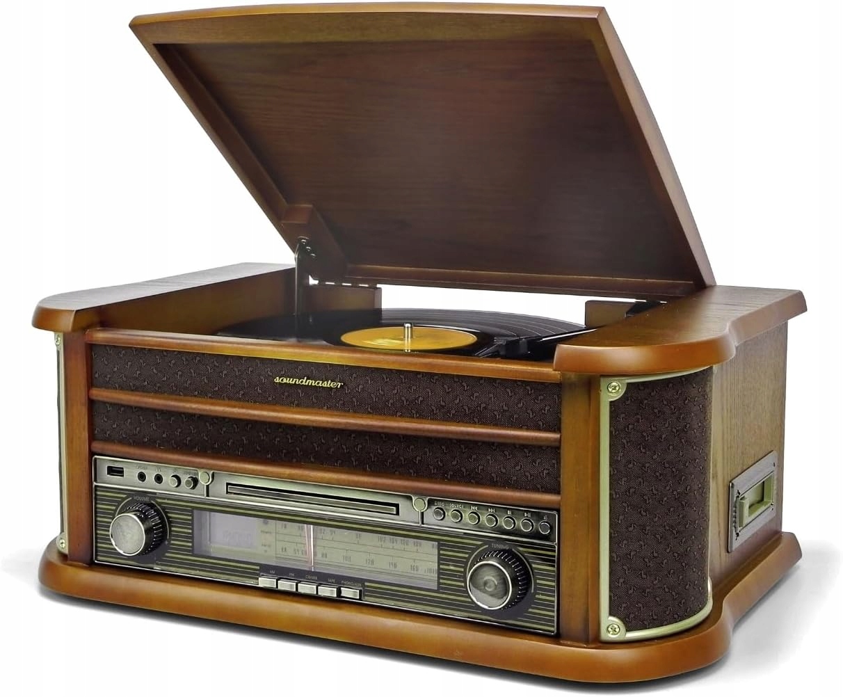 Gramofon RETRO Soundmaster NR560 kaseta CD MP3 USB RADIO FM Bluetooth AUX Stan opakowania oryginalne