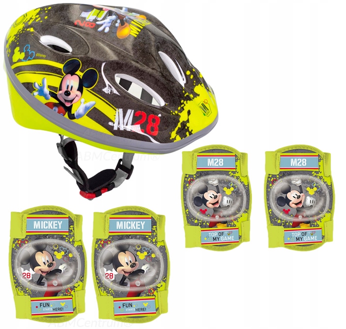4x Ochraniacze Kask Rowerowy Disney Miki Mickey