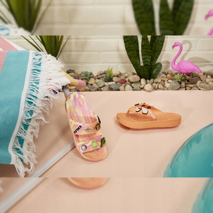 CROCS JAPONKI DAMSKIE NA PLATFORMIE WYGODNE KLAPKI NA WIOSNĘ LATO r. 38-39 Kolor zielony