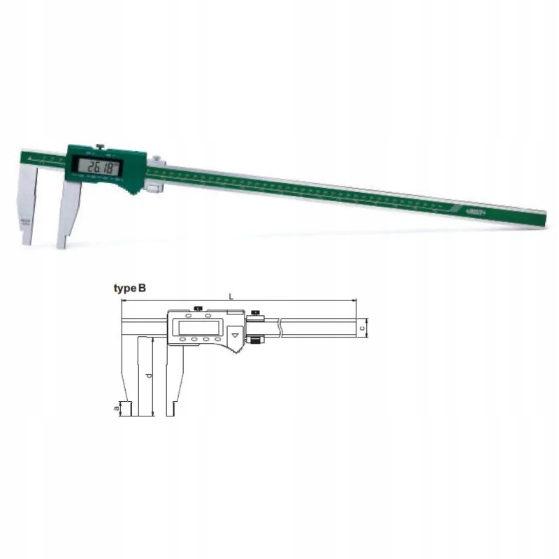 Suwmiarka elektroniczna Insize 500 mm długość szczęk 100 mm 1106-501