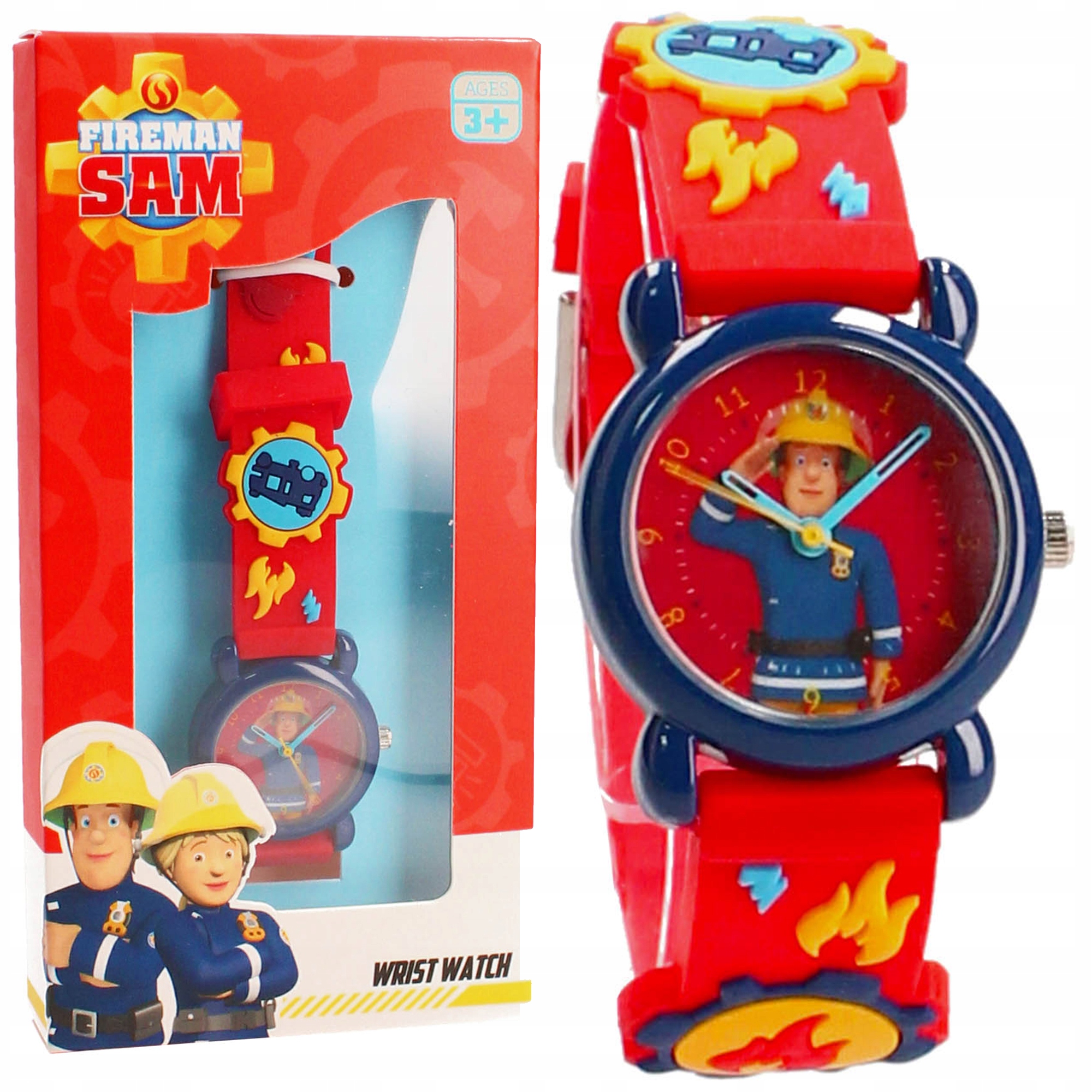Zegarek Strażak Sam wskazówkowy Czerwony