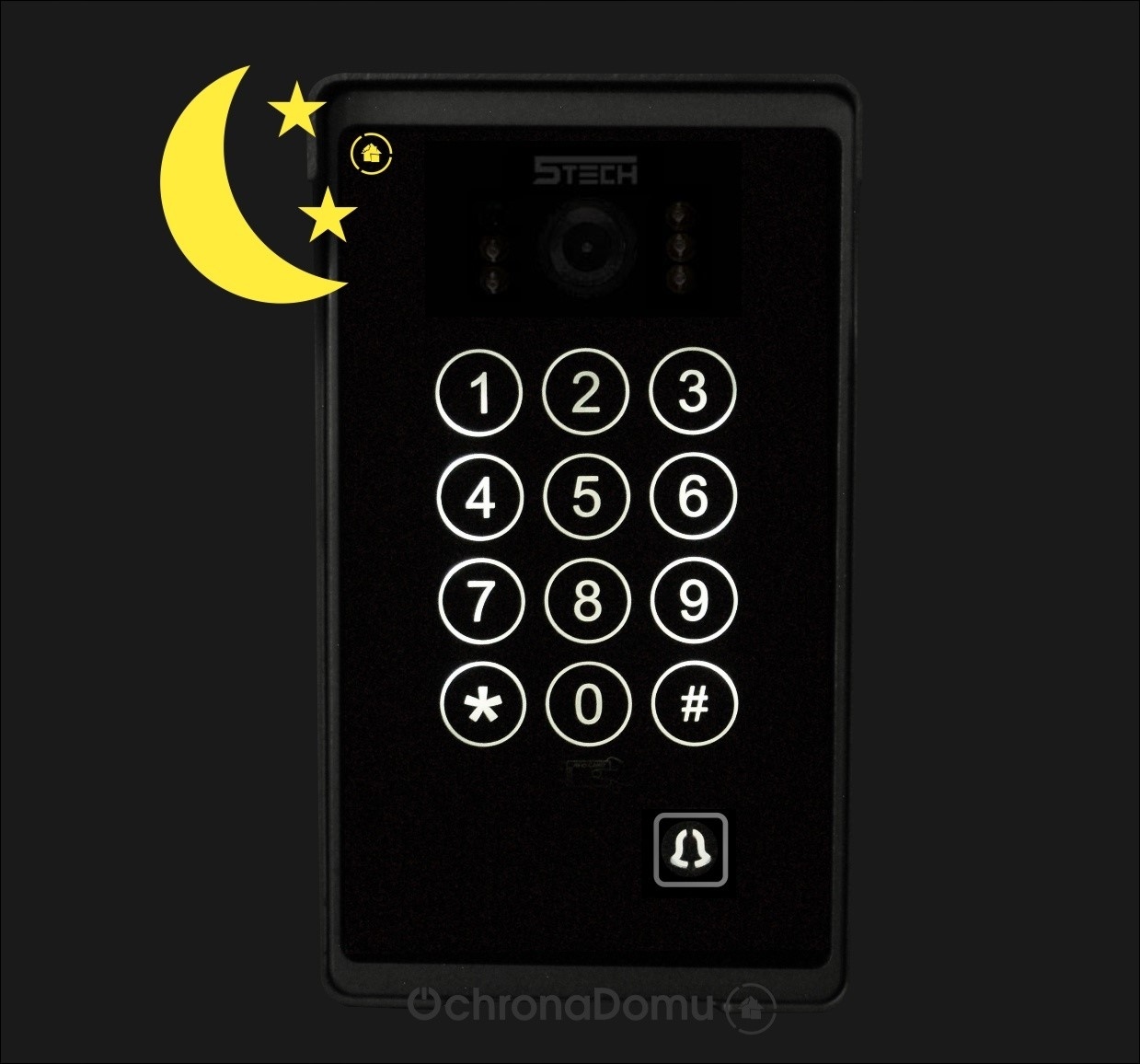 ZESTAW WIDEODOMOFON MONITOR 8" WIFI 5TECH AHD APLIKACJA NAJNOWSZA SERIA!!! Kamera w panelu zewnętrznym Bez regulacji